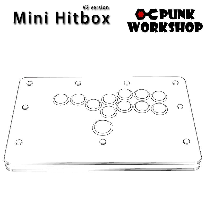 Punk Workshop Mini HitBox V2 SOCD Fighting Stick Controller Mechanical  Buttons Support PC/Android PS5 PS4 Xbox WII Switch