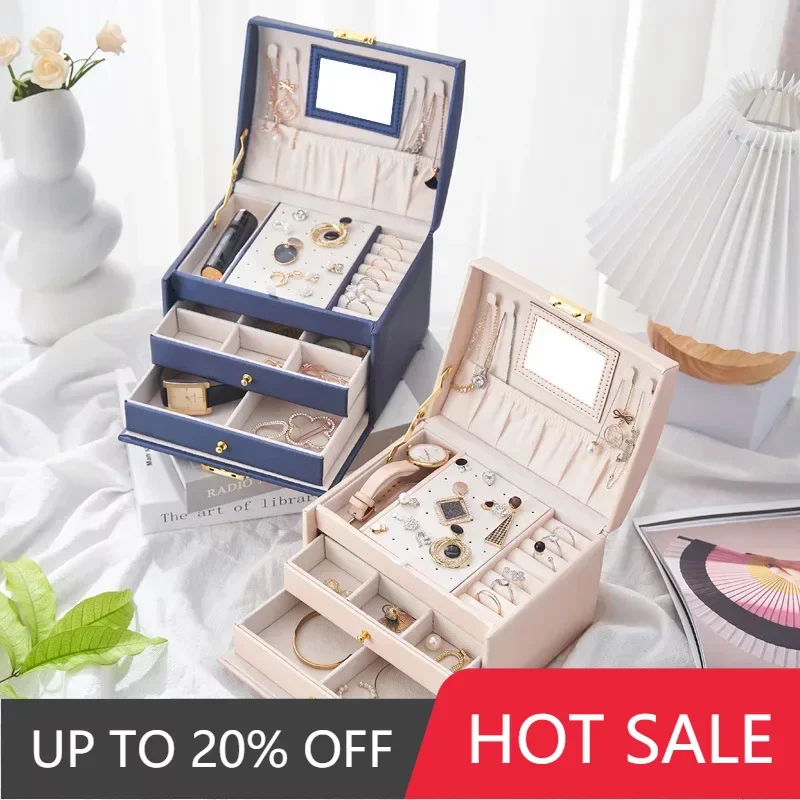 Multi-layer Drawer-type Jewelry Box, Necklace and Earrings Storage Box, Multi-functional Light Luxury Jewelry Storage Box