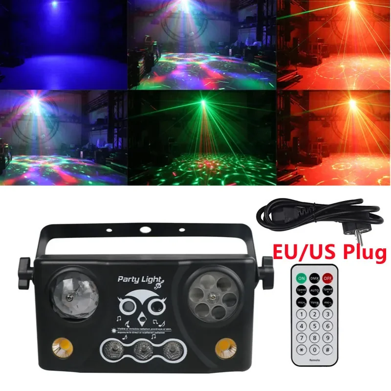 

5 in1 Mini RGB LED Disco Stage Lights USB UV Effect Laser Projector Lamp Indoor DJ Club Bar Wedding Birthday Party Lighting