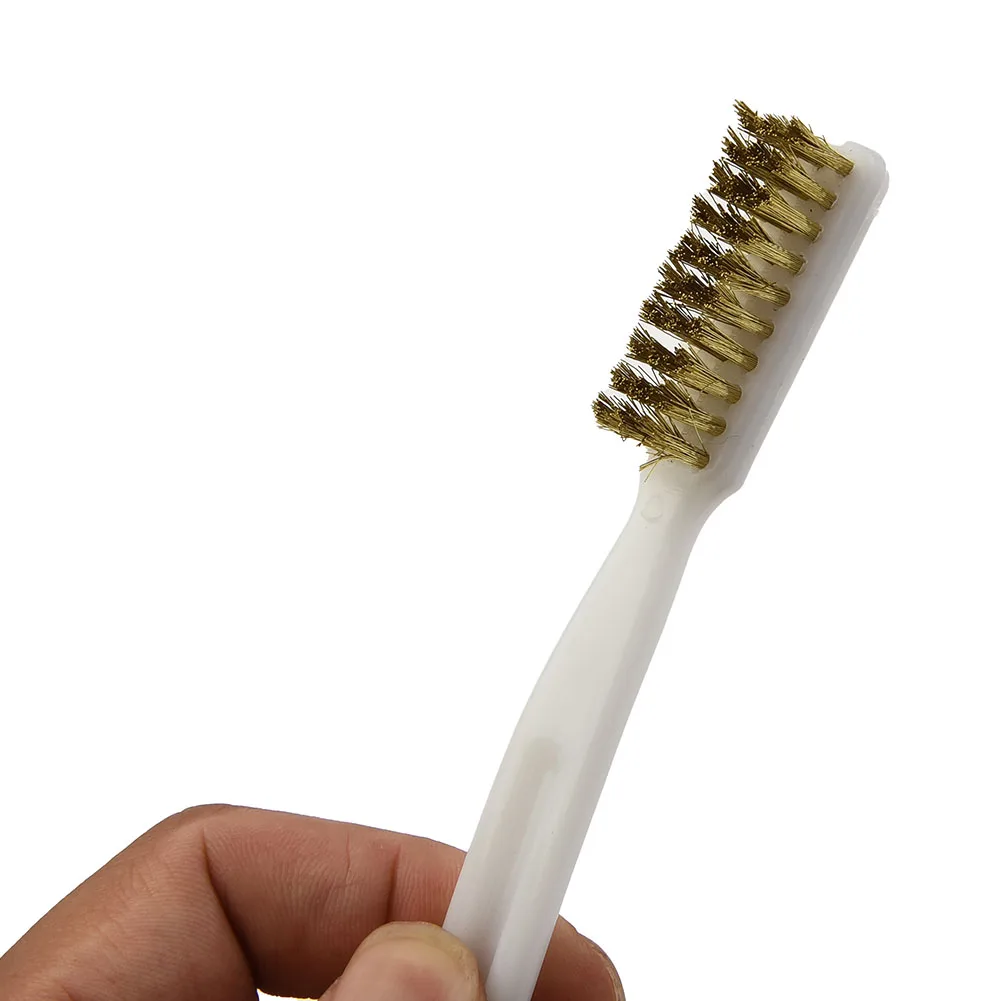 황동 와이어 브러시 미니 페인트 녹 제거제 철사 브러시, 산업용 금속 연마 버링, 175mm 연마 그라인딩 도구