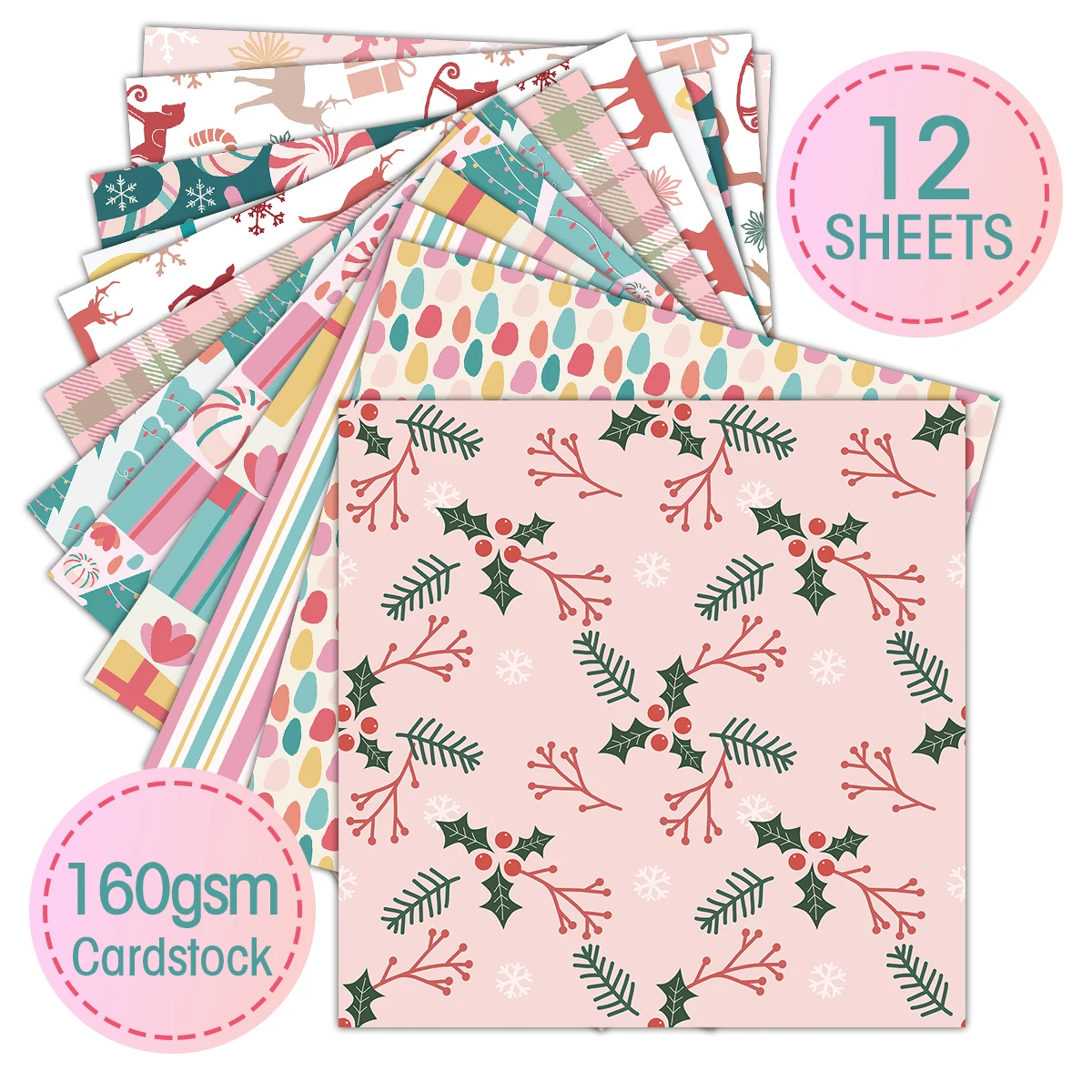 Fogli Colorati Fogli Album Ritagli Motivo Neve 24 Fogli Carta Scrapbooking Invernale - 15.2 X15.2cm Con Motivi Neve Per DIY E Decorazioni Carta Di Riso