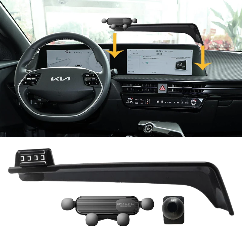 pour Kia EV6 pouces Support de téléphone pour écran de voiture, couverture de montage, garniture d'automobile accessoires