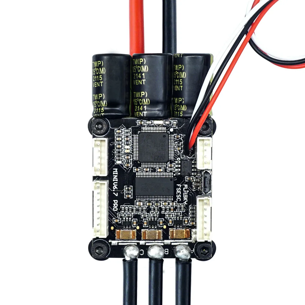 

FLIPSKY 4-13S LIPO ESC Speed Control Mini FSESC6.7 70A Base on VESC6.6 with Aluminum Anodized Heat Sink for Brushless DC Motor