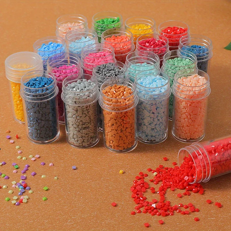 12/40Pcs Clear Round Bottle Storage Box for DIY Crafts Jewelry Rhinestone Beads storage box