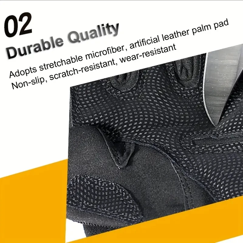 1 Paar taktische fingerlose Handschuhe für Herren – ideal für Outdoor-Sportarten, Schießen, Jagd, Airsoft und Radfahren – Detail 8