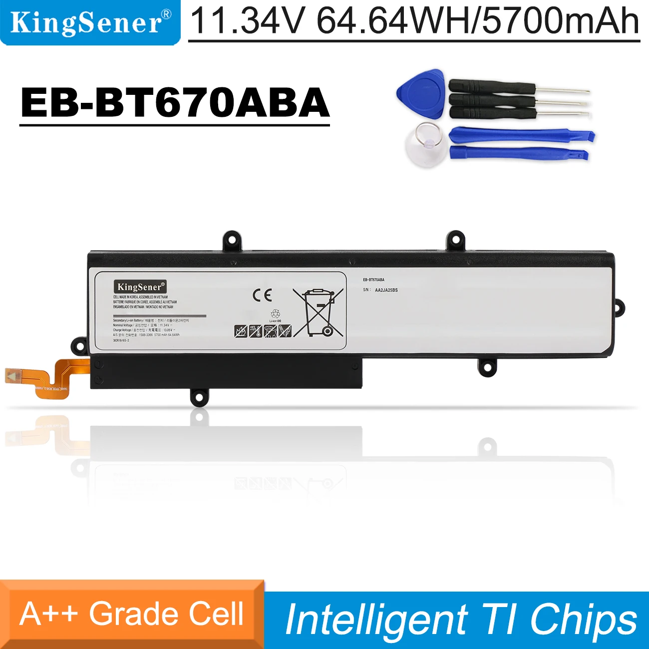 Bateria do Portátil para Samsung Galaxy View Eb-bt670aba Aa1g907ks 184 Sm-t670 Sm-t677a Series Aa2j929bs Eb-bt670abe 5700mah 64 64wh