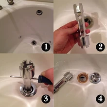 

Tub Drain Remover Wrench Removal Tool Dual Ended Dumbell Wrench Fits Ratchet Wrench Heavy Duty Aluminum Alloy Durable
