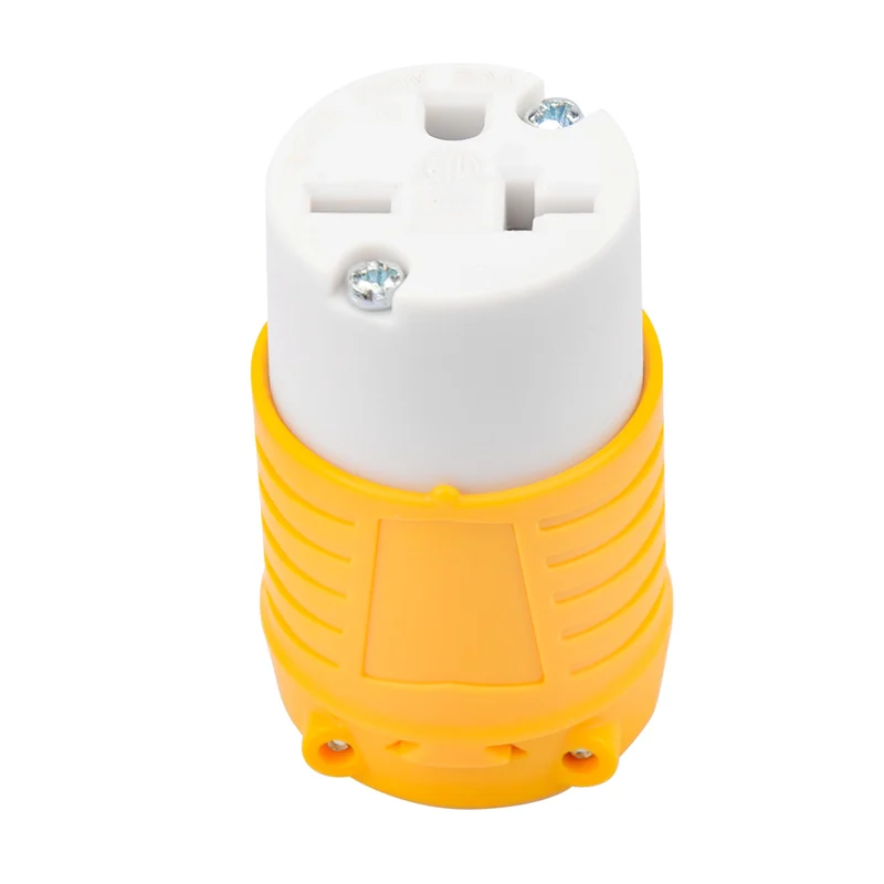 Yellow American NEMA 6-20R assembled female industrial 20A/250V equipment direct wiring socket ETL certification electrical socket
