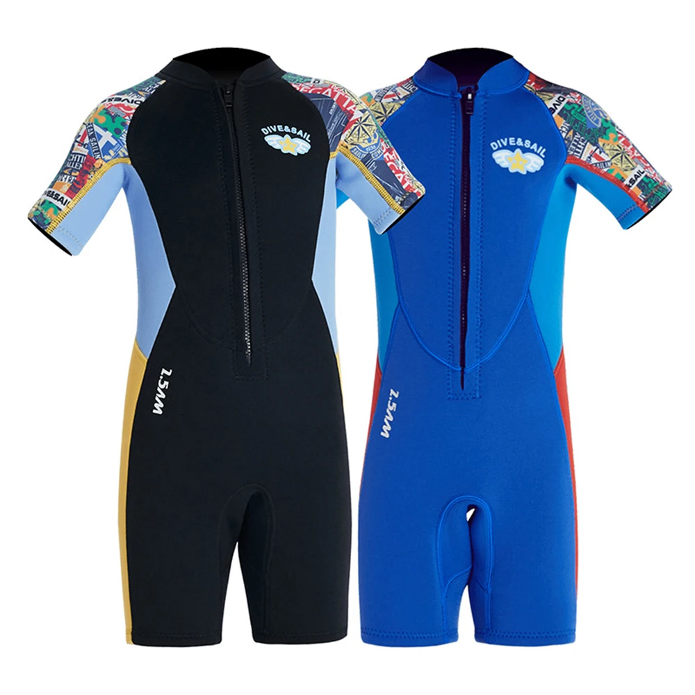 

Children's Diving Suit 2.5MM Neoprene One Piece Swimwear Beach Sunscreen and Warm Surfing Suit Water Sports Diving Swimwear 2023