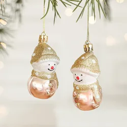 Ensemble de 2 ornements de Noël Santa Claus rouges et blancs - Décorations suspendues festives
