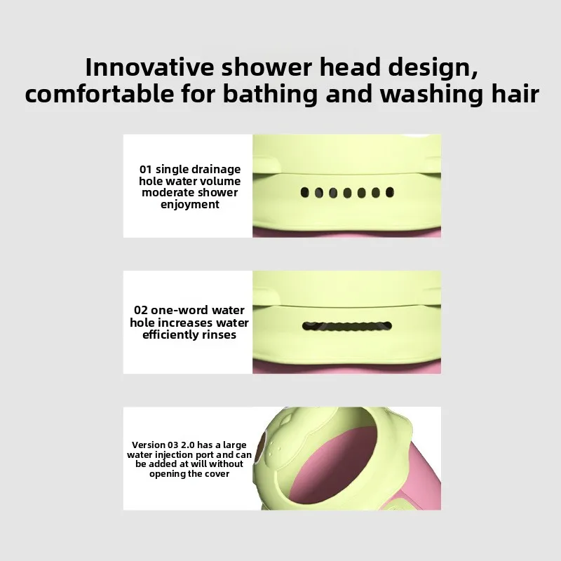 Baby Shower Head Water Scoop Baby Bathing Children's Cartoon Shampoo Cup Water Scoop Shampoo Cup Thickened