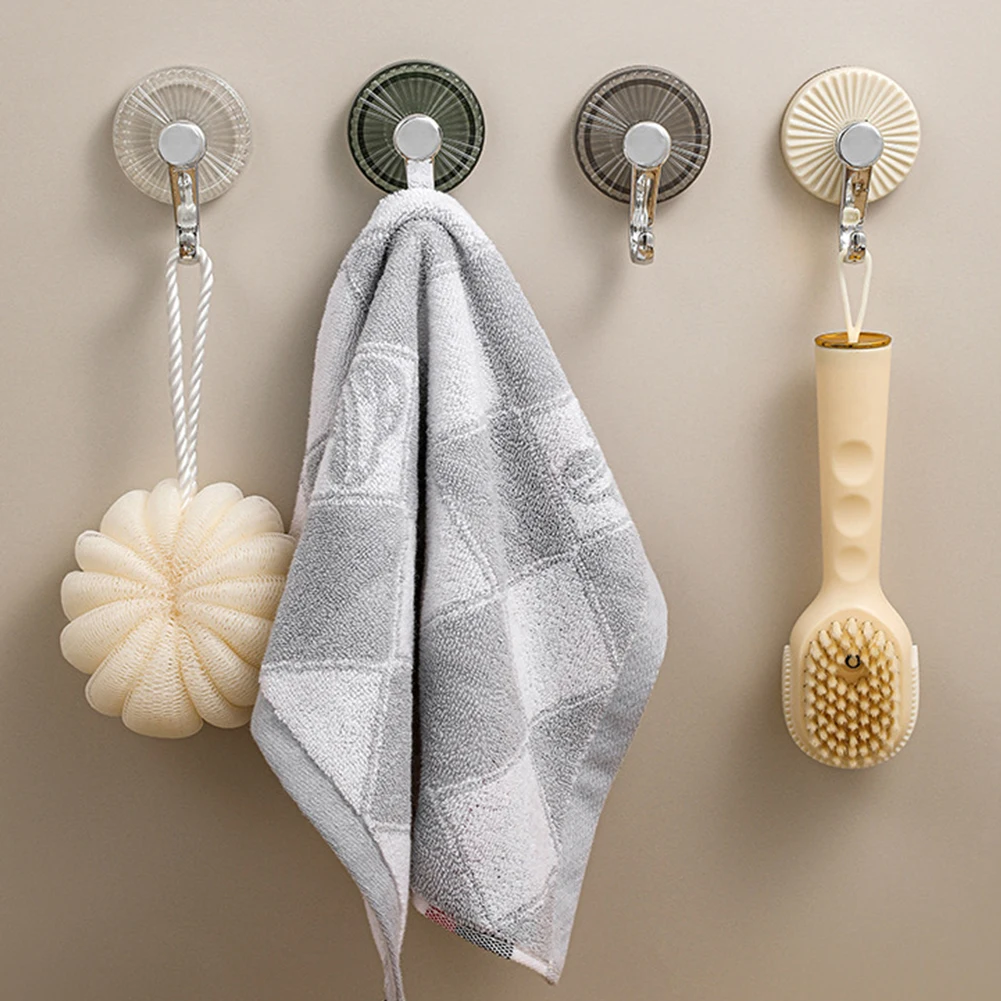 Suction Cup Hook Plastic Hook Utility Towel Bath Ceiling Vacuum Glass Suction Shower Nail Free Hanger for Wall Hanging