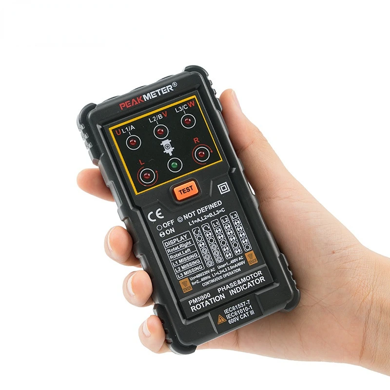 PM5900 Motor phase sequence rotation indicator non-contact three-phase motor phase sequence test