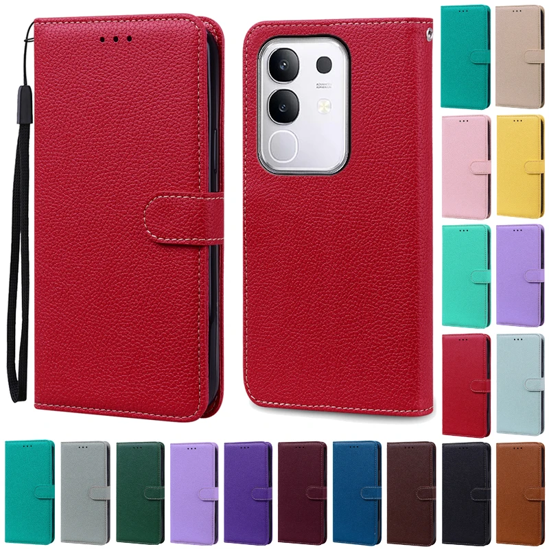 Luxurious Leather Flip Wallet Phone Cover with Soft TPU Silicone