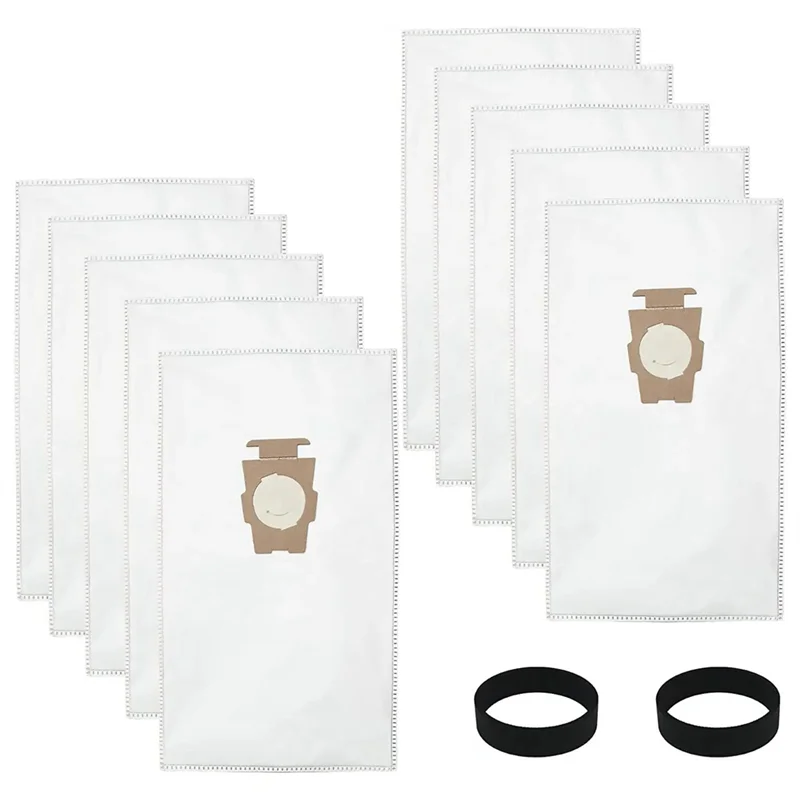 10 Pack Vacuum Cleaner Dust Bags and 2 Belts for 204811, 204814, 205811 Style F,G3 G4 G5 G6 G7 G8 G9 G10 G11 G12