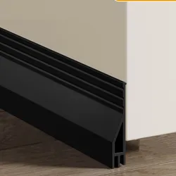 Flexible 100cm TPE Door Bottom Seal Strip - Windproof, Insect - Proof, Noise Reduction、防风门底密封条 (Black)