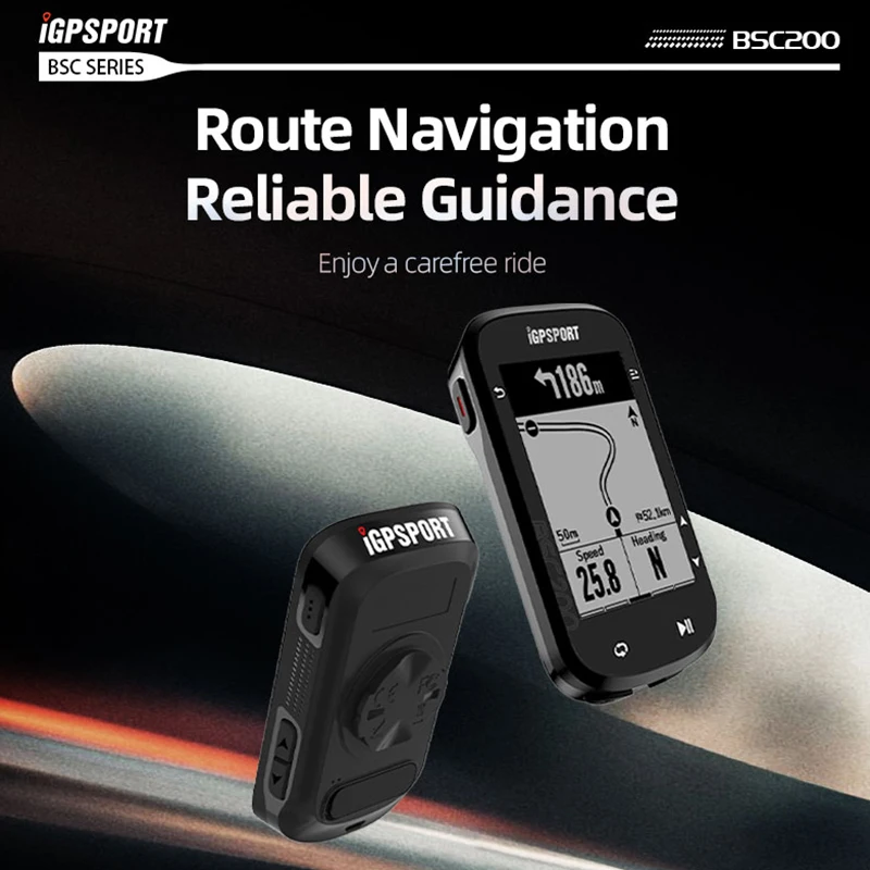 IGPSPORT BSC200 BSC 200 Bike GPS Computer ANT+ Bicycle Speedometer  Multi-Language Route Navigation Cycling Wireless Odometer