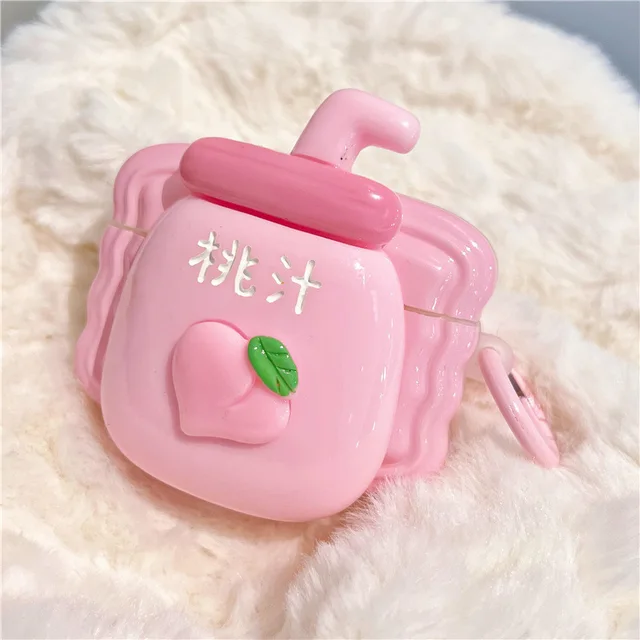 Creative Peach Lemon Juice Bottle AirPods Pro Case