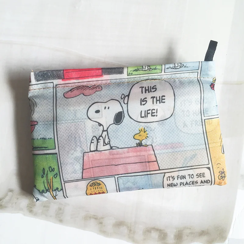Snoopy Nylon Folding Shopping Bag Cartoon Girl Boy Shoulder Bag Storage Bag Eco Bag handbag 2