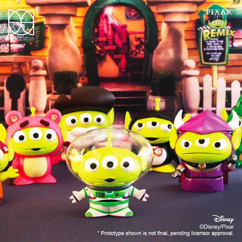 Herocross Crystal Green Squadron Toy Story Three Eyed Monster Doll Blind Box Anime Figure Model Toy Mystery Boxes