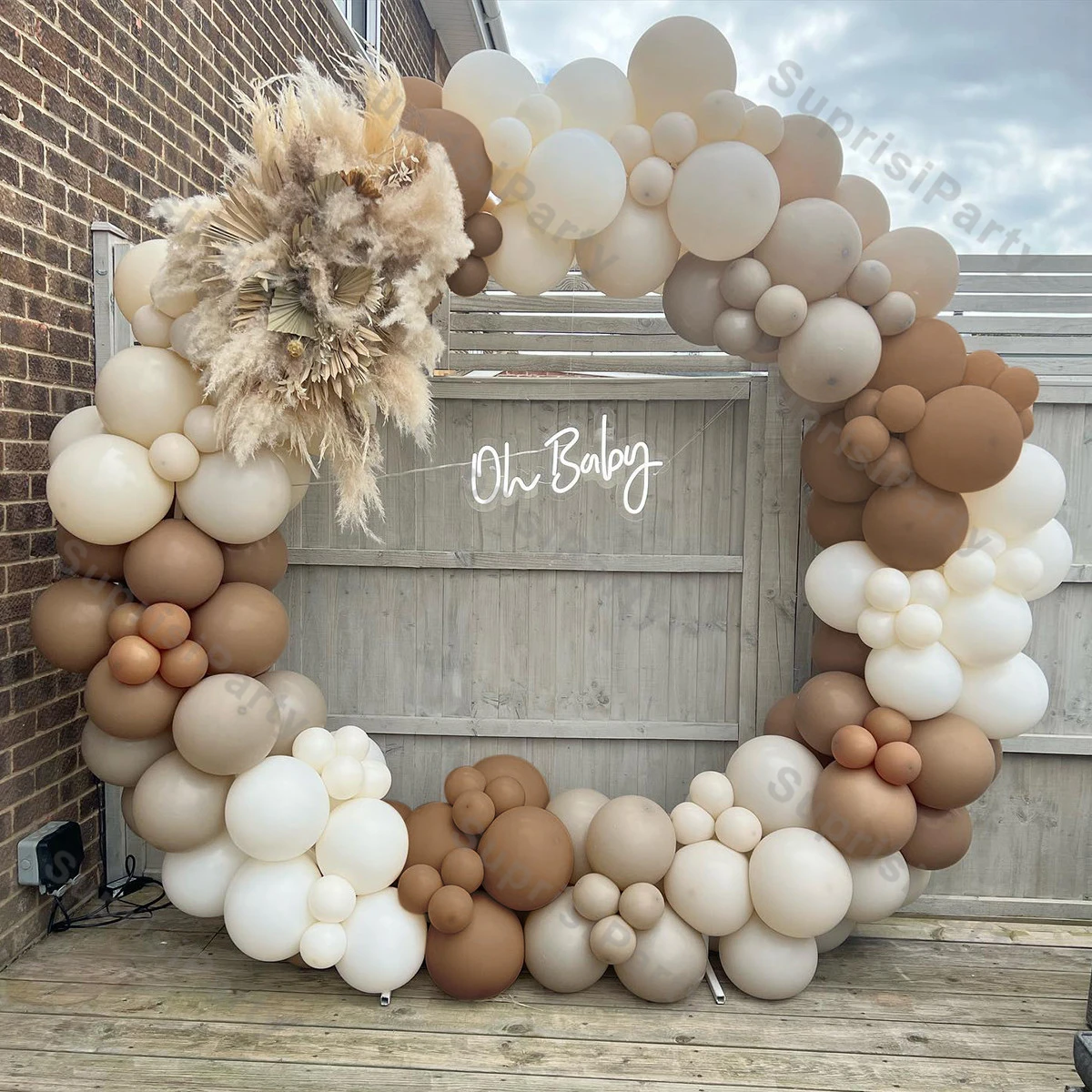 

Birthday Decorations Coffee Brown Balloons Garland Arch Sand White Coffee Ballon Baby Shower Boho Wedding Engagement Party Decor