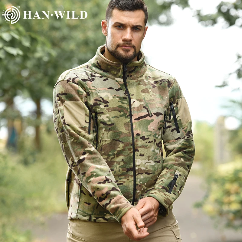 Aan het liegen Betreffende Treble Han Wilde Tactische Leger Fleece Jas Militaire Thermische Warm Camouflage  Jacht Jassen Heren Safari Jas Uitloper Windbreaker| | - AliExpress