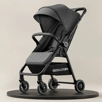 Poussette bébé légère, poussette bébé pliable, poussette bébé haute vue qui peut s'asseoir ou s'allonger, absorbant les chocs 1