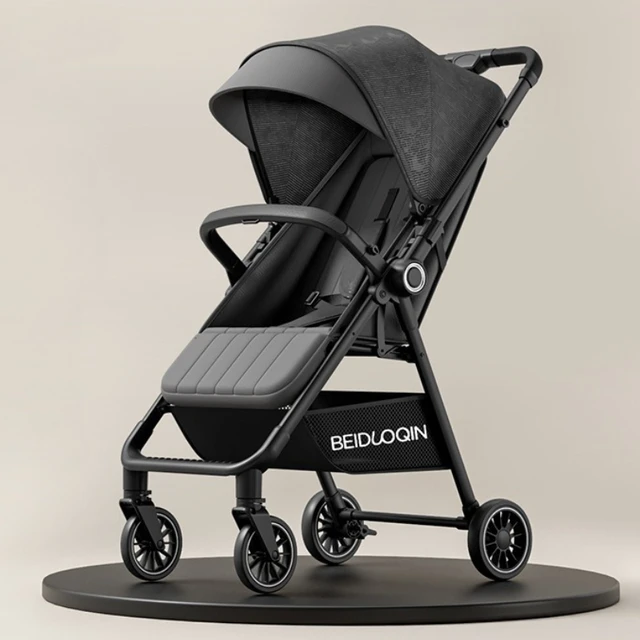 Poussette bébé légère, poussette bébé pliable, poussette bébé haute vue qui peut s'asseoir ou s'allonger, absorbant les chocs 1