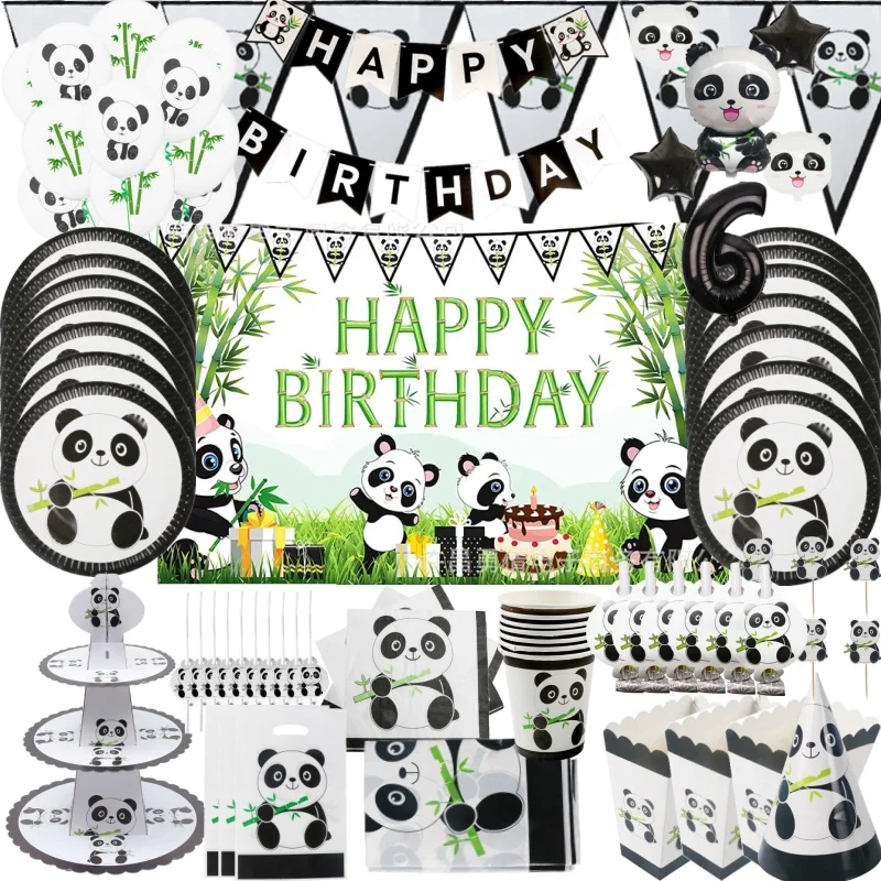 Panda Theme Party Supplies Disposable Paper Napkins For Wedding Kid Birthday Party Baby Shower