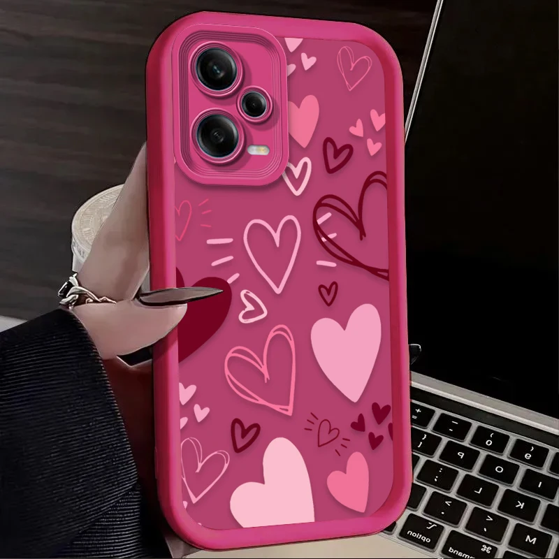 Chic Pink Heart-Shaped Phone Case - Stylish Protective Cover