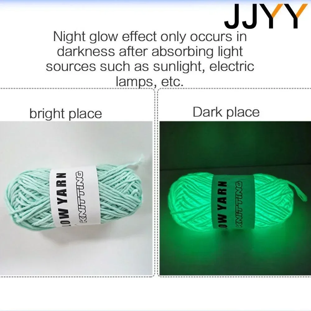 어둠 속에서 소설 기능성 원사 글로우 빛나는 원사 손 뜨개질 DIY 양모 카펫 스웨터 모자 바느질 액세서리