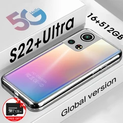 S22 Ultra Smartphone 6.7-inch 5G Mobile Phone 16G+512G Global Version Android Phone 6000mAh Supports Face Unlocked Cell Phone