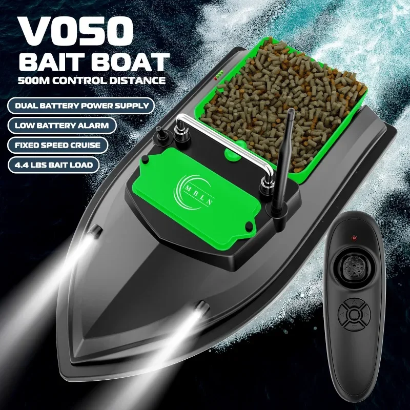 Description Picture 2 of itemMBLN RC Fishing Bait Boat, 500m Remote, Single Hopper, 2kg Load, Waterproof Design, Steady Cruise, Easy Return Feature. VX