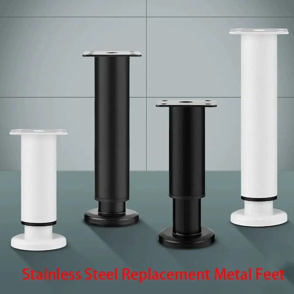 New Adjustable Furniture Legs Replacement Durable Stainless Steel Table Feet Raise Height Sofa Leveling Foot Hardware