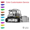 Aoue-850K LESU 1/14 RC Metal Hydraulic Bulldozer Black Tracks Construction Truck Dozer Light System Unpainted Kits Model TH22775 1