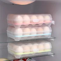 15-grids Egg Storage Box Kitchen Refrigerator Eggs Preservation Box Portable Plastic Household Outdoor Picnic Egg Storage Box 2
