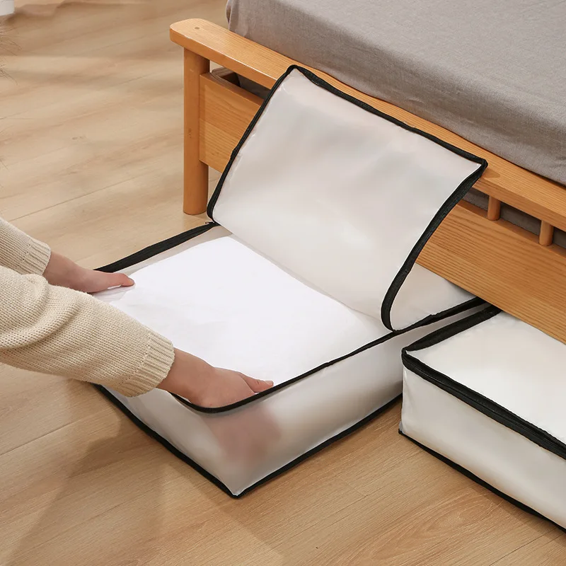 Quilt Clothes Organizer Clothes Storage Bag EVA Visible Clothes Quilt Storage Box Dust and Moisture Proof Luggage Packing Bag 4