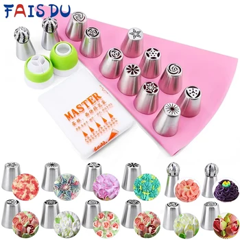 Stainless Steel Cake Decorating Nozzle & Pastry Bag Set 1