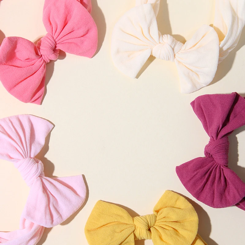 Hair Accessories 5Pcs/Set Baby Headband Cute Bowknot Newborn Girls Hair Band Soft Elastic Kids