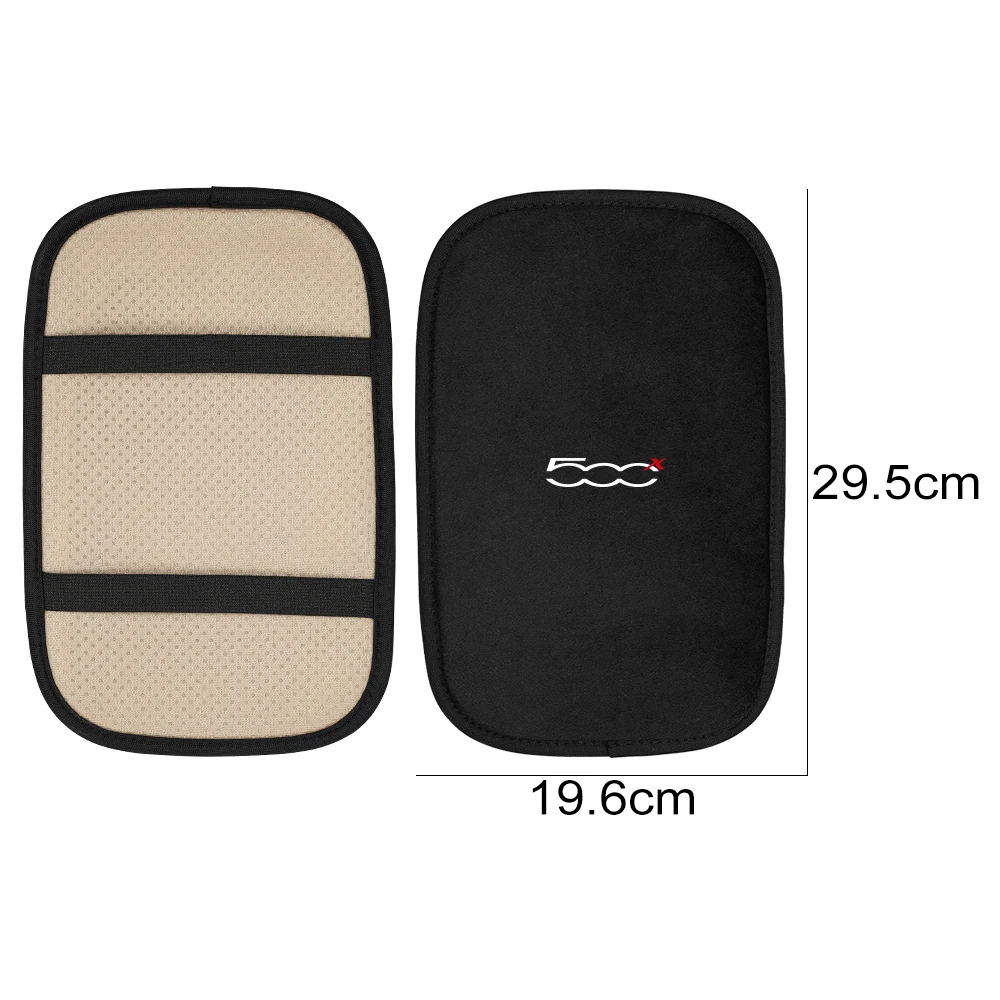Car Armrest Cover Car Mats Accessories Car Armrest Mat Pad Cover For Fiat 500 500C 2012 500X 500L Abarth 695 Auto Arm Rest Cushion Hand Supports Protective Accessories