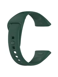 Solid Color Soft Silicone Sport Watch Band - Replacement Wrist Bracelet Accessory (Deep Green)