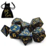 Bescon Giant Fire-Patterned DND Dice Set 1 Inch (25MM) , Oversized D&D Dice Set for Dungeons and Dragons Role Playing Games 4