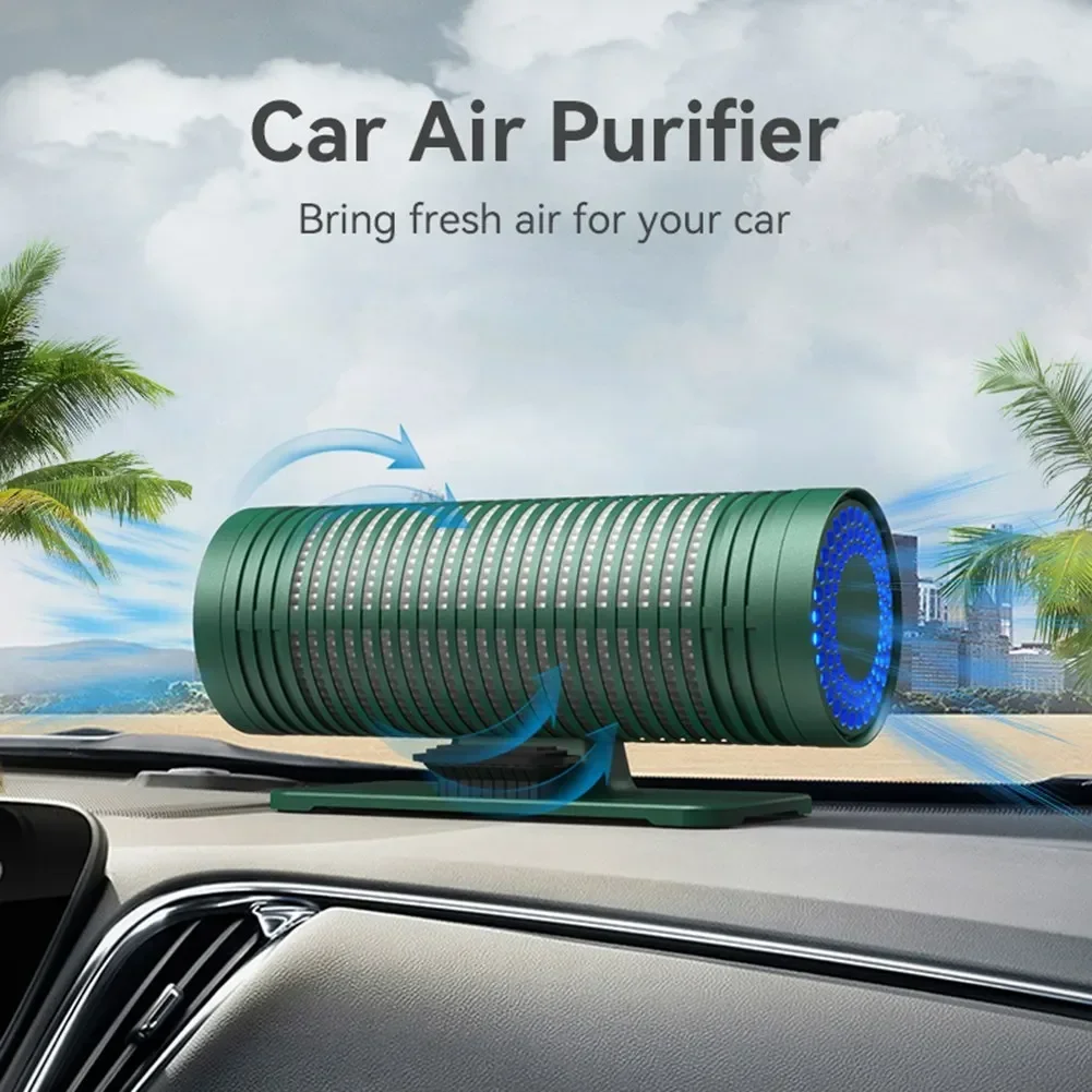 Car Air Freshener Auto Electric Air Diffuser Aroma USB Mini Dual-fan Freshener PM2.5 Car Activated Carbon Purifier