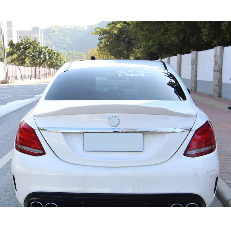 Glossy Black Spoiler for Benz W205 C260 Sedan C-class 4 Door C43 C63 AMG  Rear Ducktail Wing Trunk Type PSM ABS Accessories - AliExpress