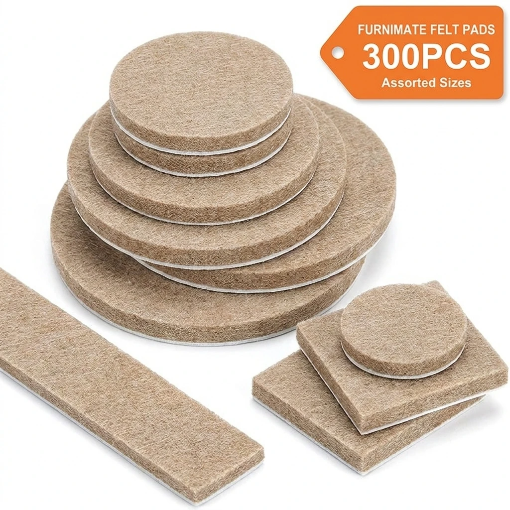 Premium Felt Furniture Pads – 300PCS Value Pack