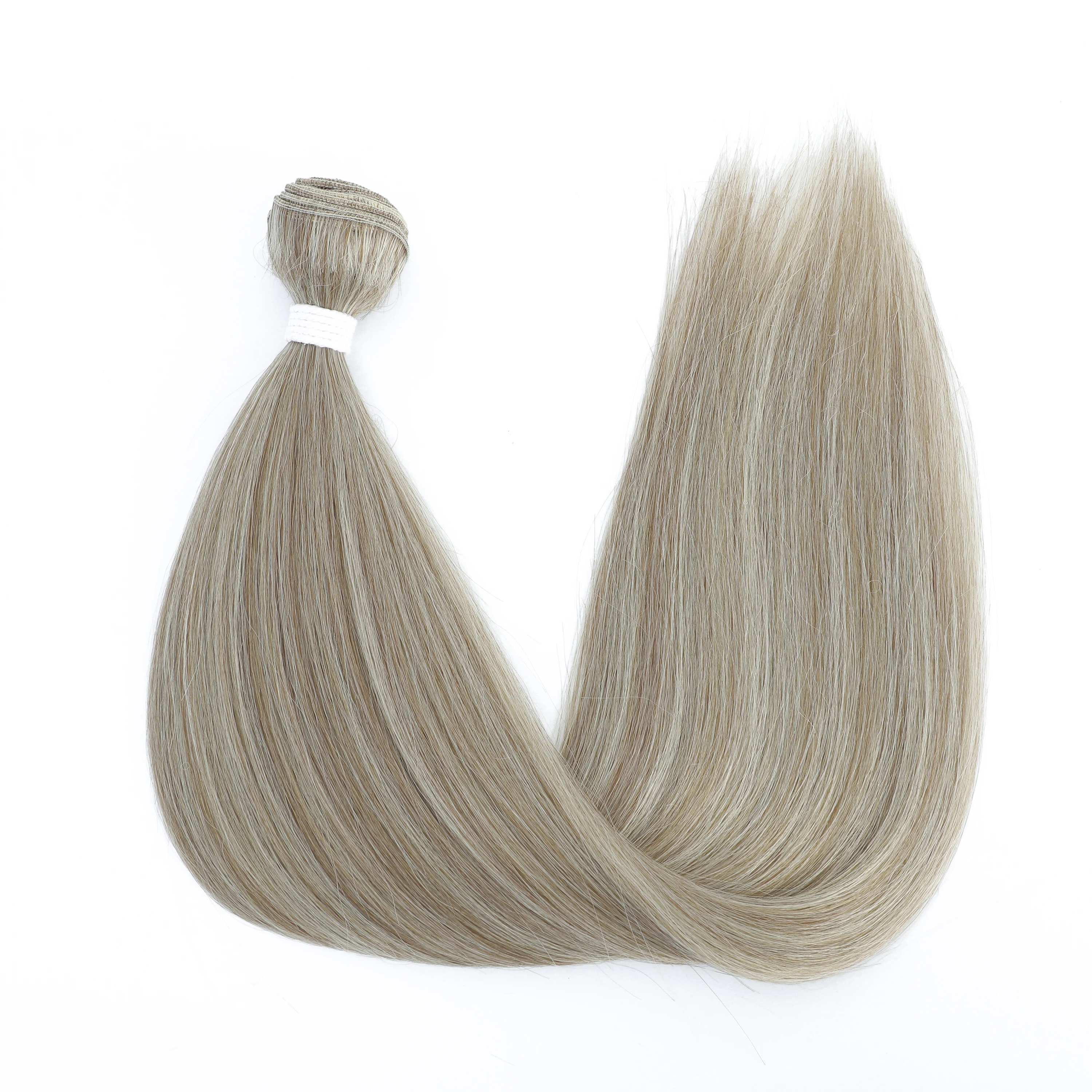 Piano Blonde Straight Hair Bundles Smooth Hair Extensions Fake Fibers Synthetic Yaki Straight Hair Weaving Full to End Free Ship