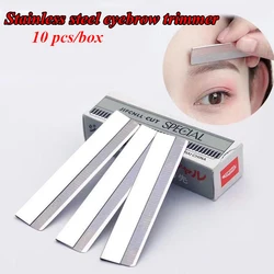 10pcs Eyebrow Razor Eyebrow Trimmer Makeup Knife Scraping Finishing Sharp Stainless Steel Blade Makeup Tools Multifunctional