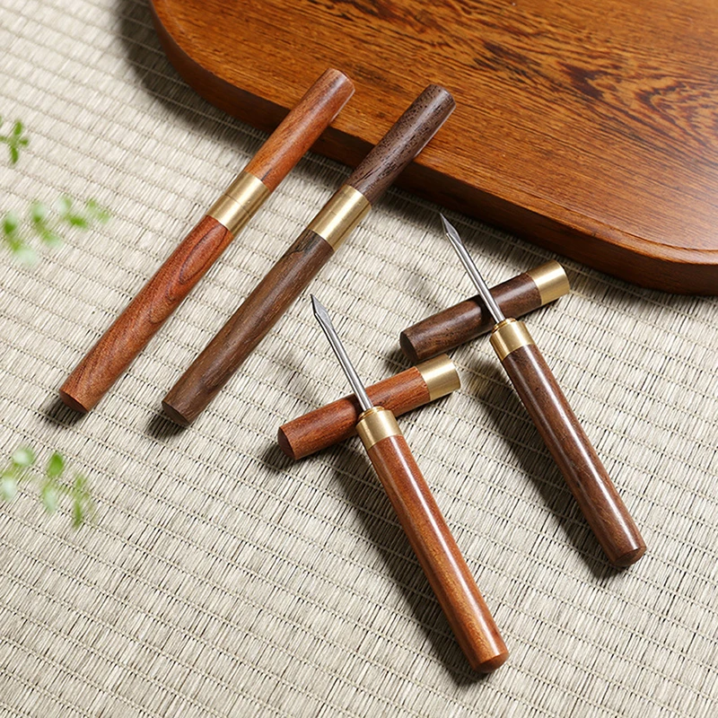 Exquisite Wooden Tea Knife Ebony Tea Knife Needle Pick Puer Tools Cone Needle Brick Tool Chinese Kung Fu Teasets Tool