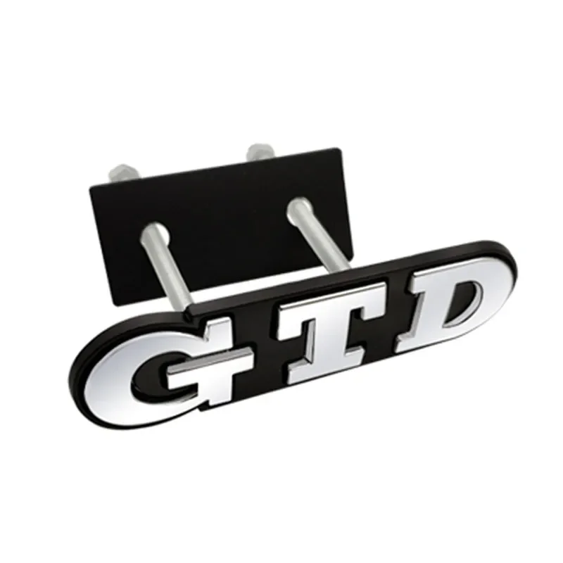 폭스바겐 폴로 골프 파사트 제타 시로코용 3D 금속 GTD 프론트 그릴 배지 엠블럼 스티커 데칼