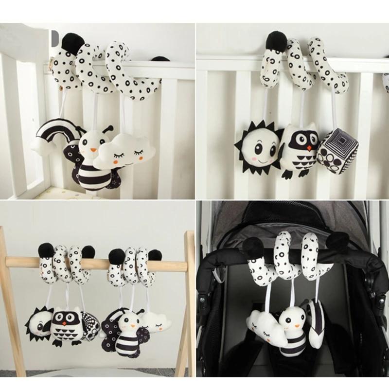 

Baby Rattles Mobiles Educational Toys For Children Activity Spiral Crib Toddler Bed Bell Baby Playing Kids Stroller Hanging Doll